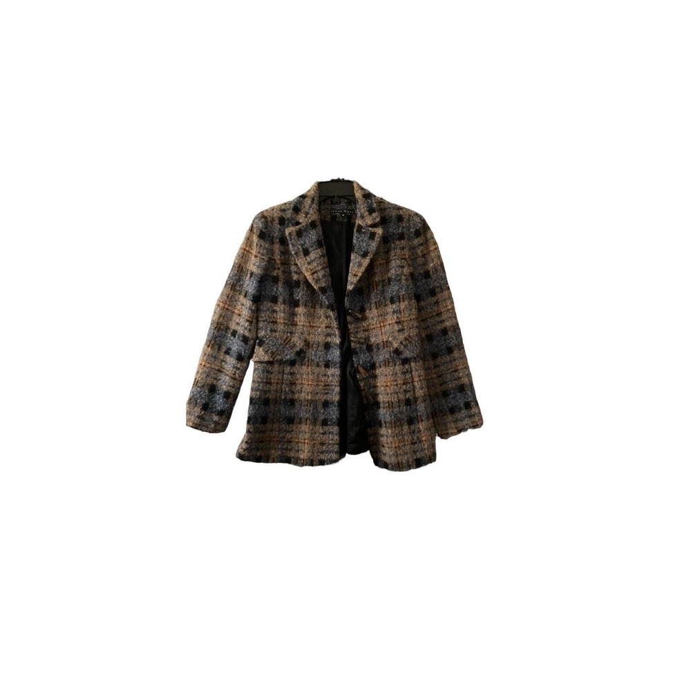 Vintage Jenne Maac Mohair Women's Coat Fully Lined Size M Brown
